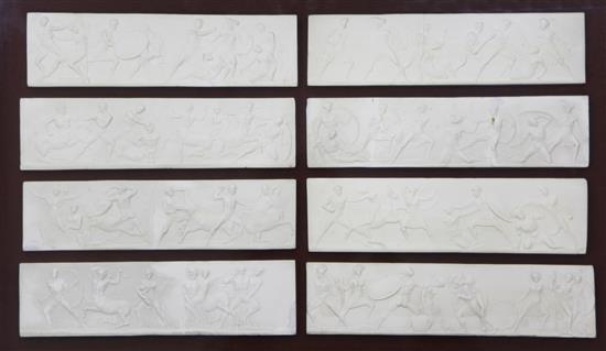 John Henning (Scottish, 1771-1851). A collection of forty relief carved plaster plaques,